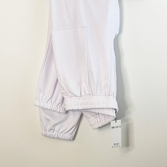 White Joggers Misakia Medium NWT - Picture 2 of 5